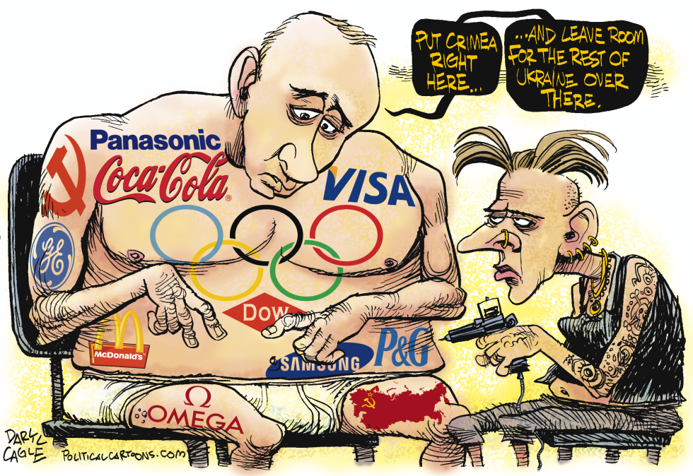 Putin Ukraine and Olympic Sponsors COLOR