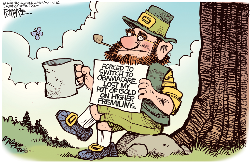  OBAMACARE LEPRECHAUN by Rick McKee