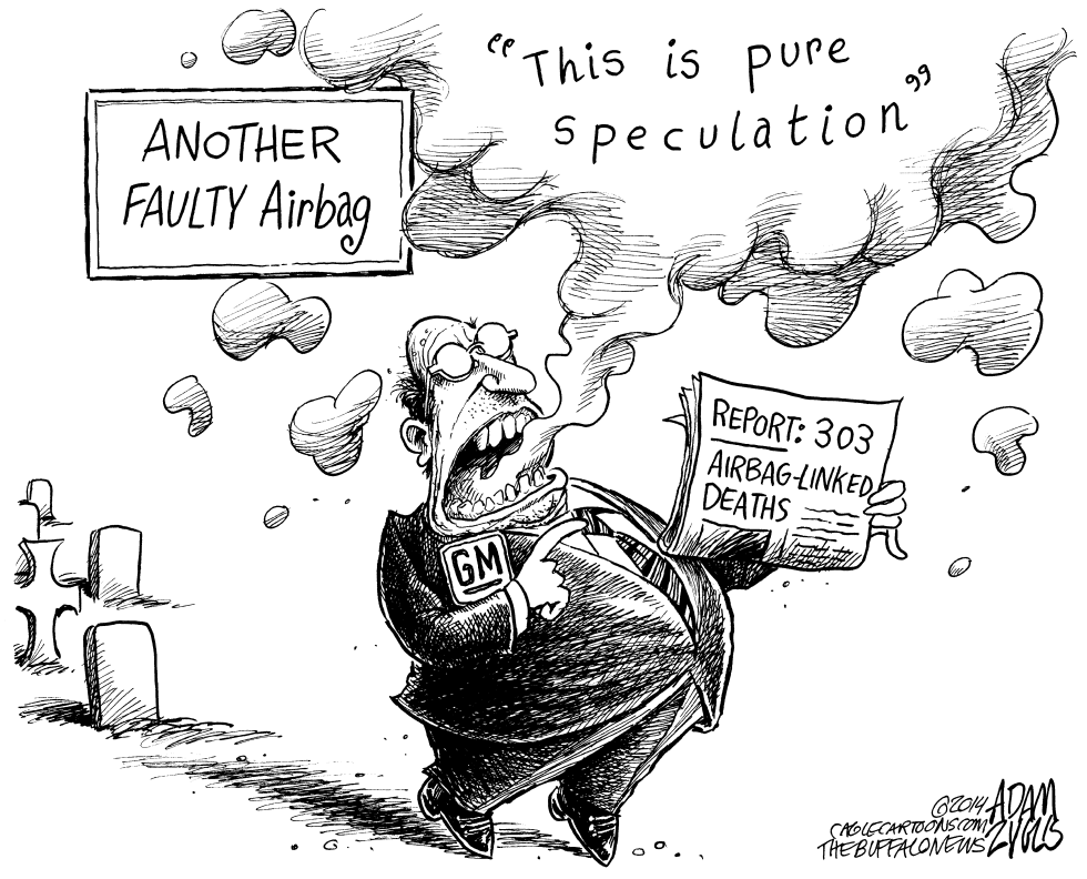 FAULTY AIRBAG by Adam Zyglis