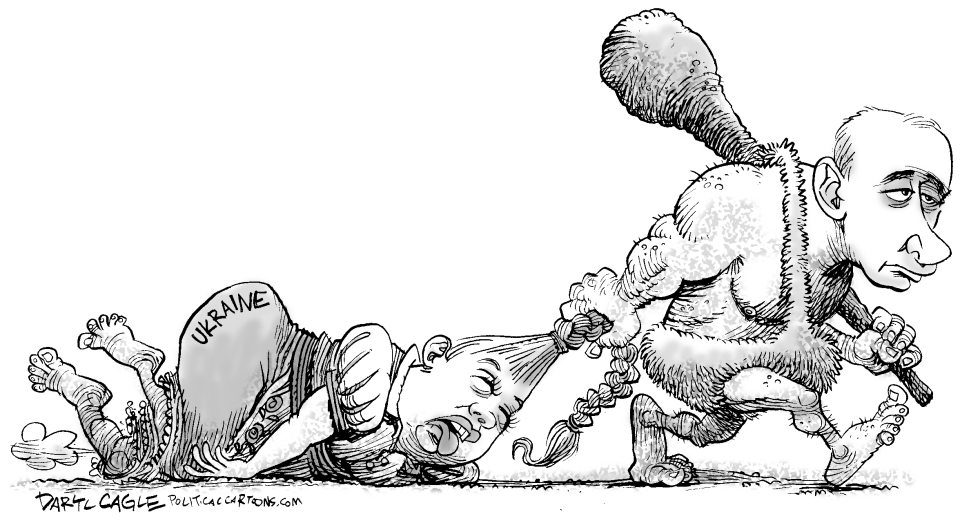 Caveman Putin Claims Ukraine Gray