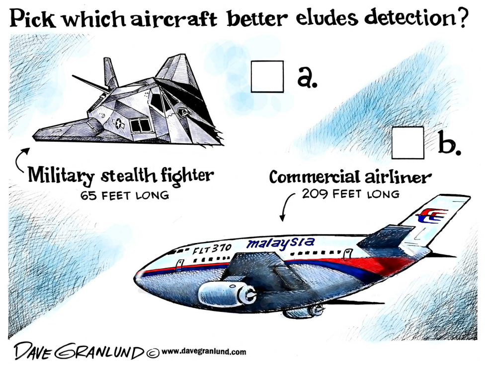  MALAYSIA FLIGHT 370 by Dave Granlund