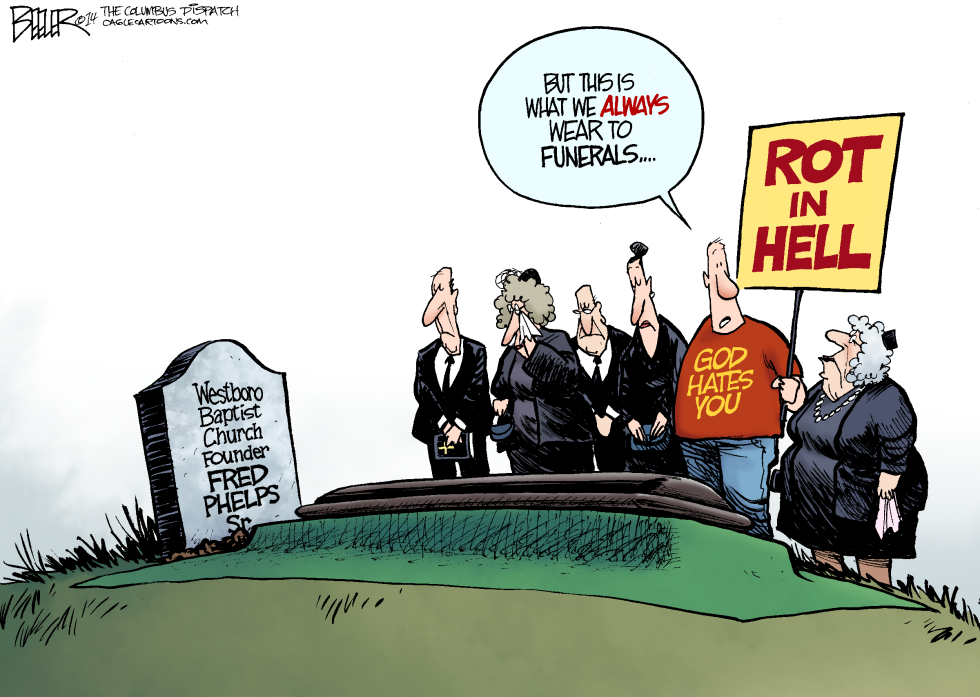 Fred Phelps Funeral COLOR