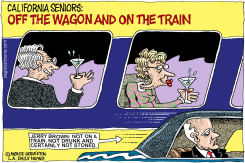 LOCAL-CA OLD PEOPLE ON BULLET TRAIN by Monte Wolverton