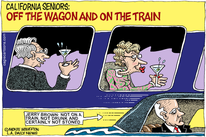 LOCAL-CA Old People on Bullet Train