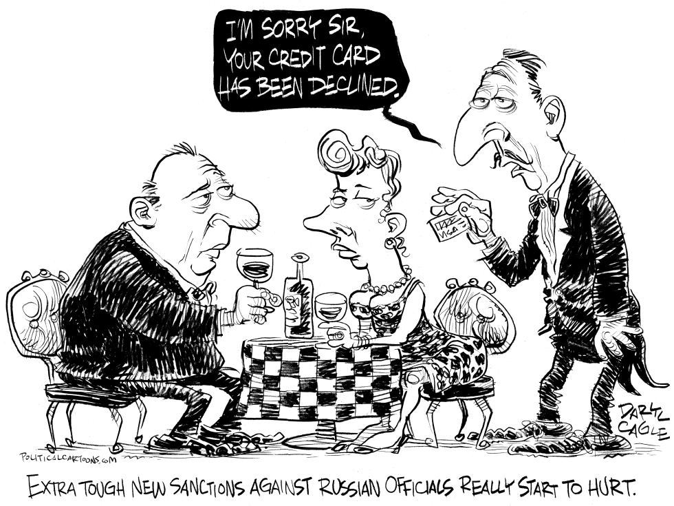  TOUGH SANCTIONS AGAINST RUSSIA by Daryl Cagle