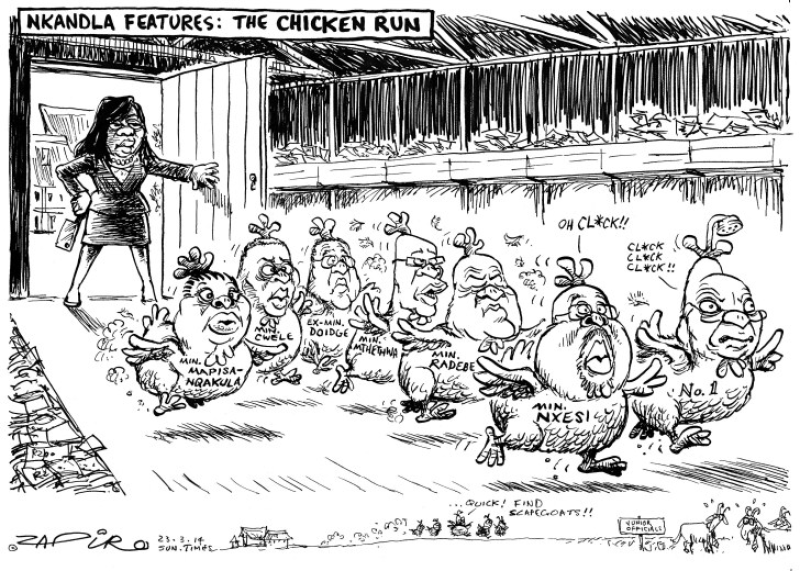 The Chicken Run © Zapiro,zapiro.com ,