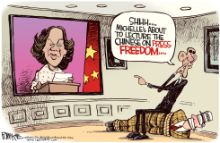 CHINA PRESS FREEDOM  by Rick McKee