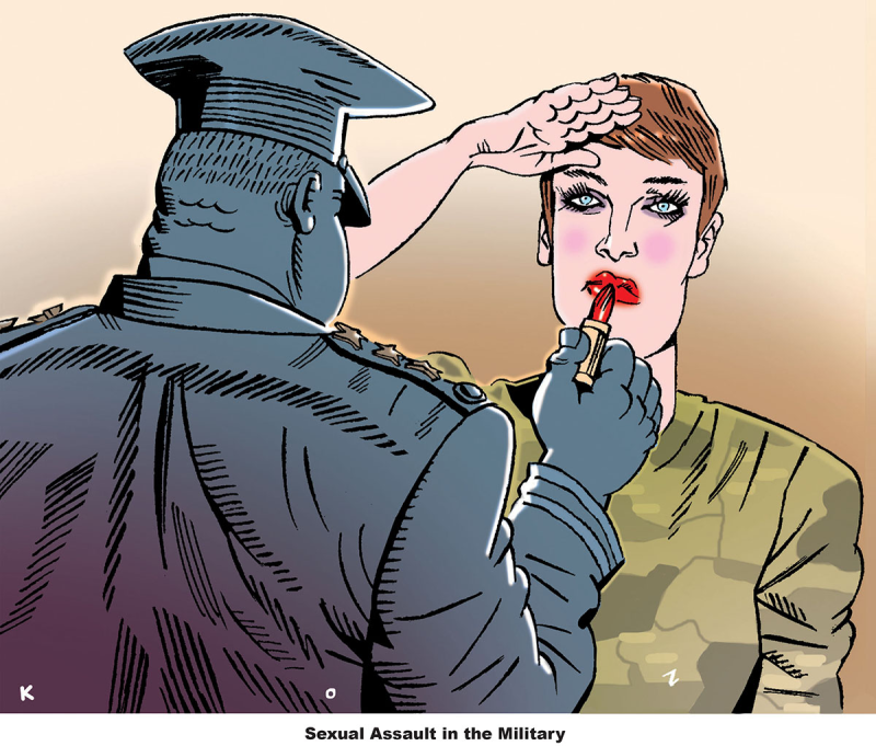 Sexual Assault in the Military © Martin Kozlowski,inxart.com,women,sex,sexual assault,military