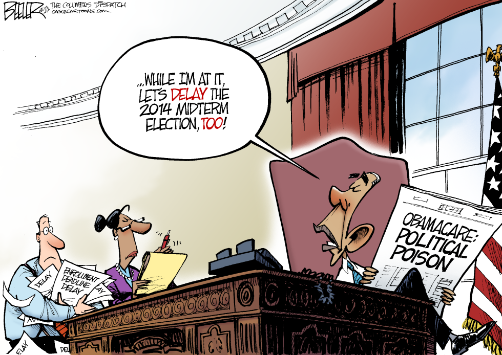  OBAMACARE DELAY by Nate Beeler