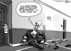SECRET SERVICE PARTIER by Nate Beeler