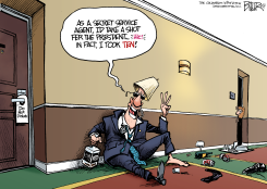 SECRET SERVICE PARTIER  by Nate Beeler