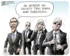 SECRET SERVICE  by Adam Zyglis