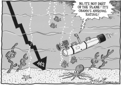 OBAMA'S APPROVAL POLL by Bob Englehart