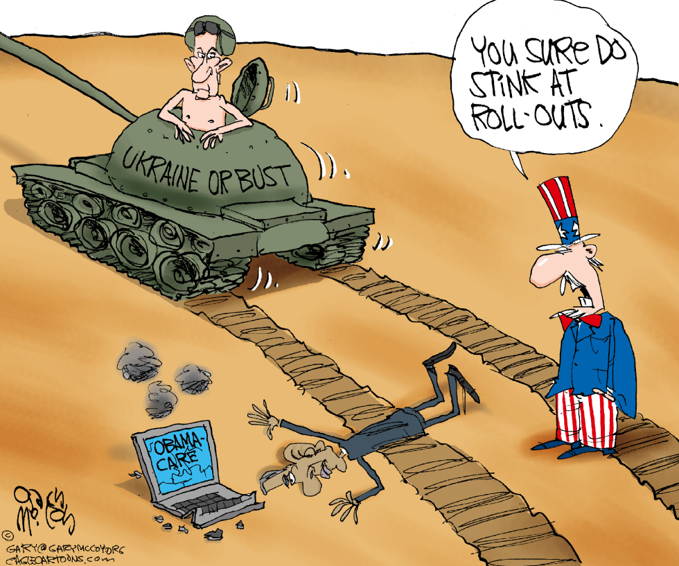 Obamacare  Putin Roll-outs COLOR