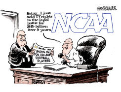 COLLEGE FOOTBALL PLAYERS CAN FORM UNIONS  by Jimmy Margulies