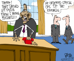 OBAMA ACTS TOUGH  by Gary McCoy
