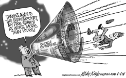 FREE SPEECH  by Mike Keefe