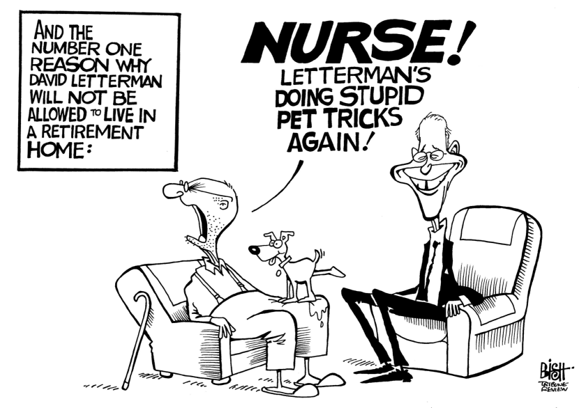 DAVID LETTERMAN RETIRES, B/W