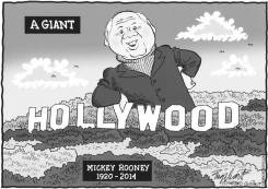 MICKEY ROONEY by Bob Englehart