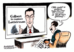 COLBERT REPLACES LETTERMAN  by Jimmy Margulies