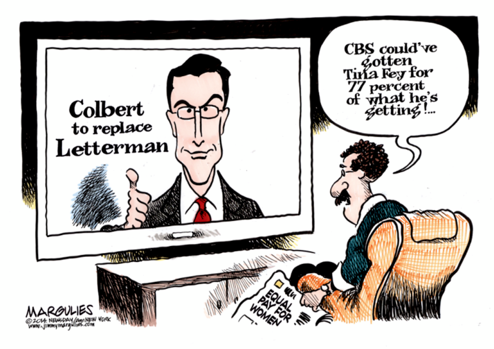 Colbert replaces Letterman color