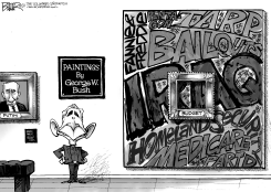BUSH PAINTINGS by Nate Beeler