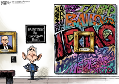 BUSH PAINTINGS  by Nate Beeler