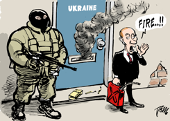 PUTIN SOUNDS THE ALARM  by Tom Janssen