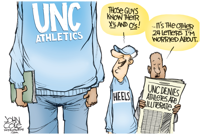 LOCAL NC    UNC athletic scandal © John Cole,ncpolicywatch.com,North Carolina, NCAA, athletics, basketball, football, afro-american studies, willingham