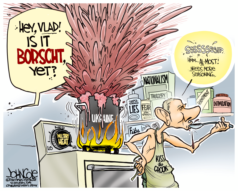 Putin cooks up trouble COLOR