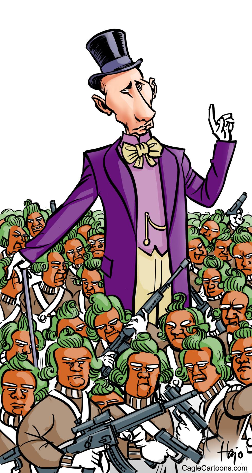  PUTIN AND HIS OOMPA LOOMPAS by Hajo de Reijger