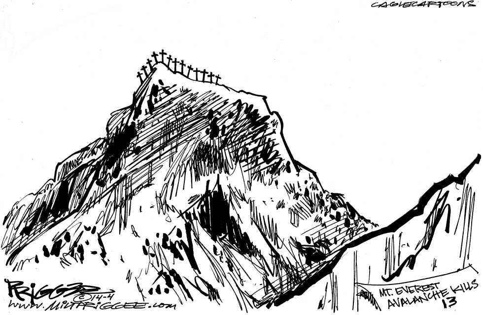  MT EVEREST AVALANCHE by Milt Priggee