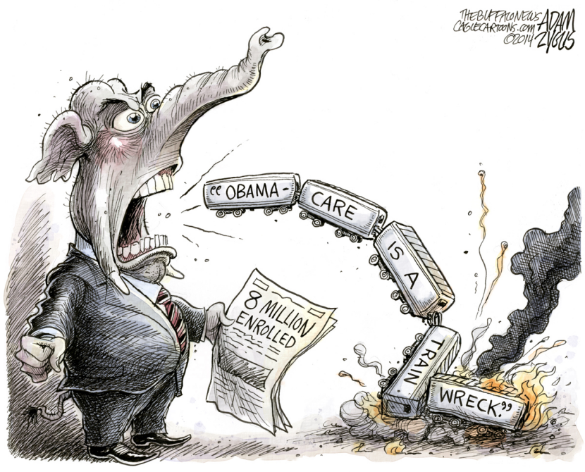 Obamacare Train Wreck COLOR