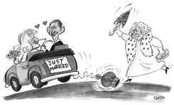 JUST MARRIED  BW by Christo Komarnitski