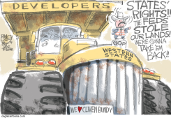 CLIVEN BUNDY FANS  by Pat Bagley