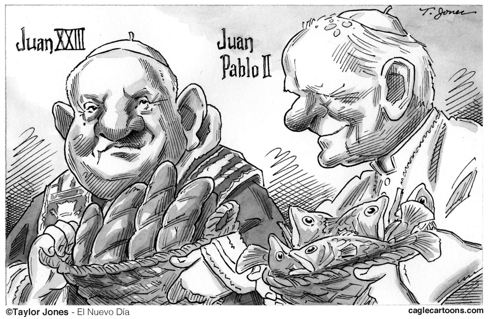 Papas Juan y Juan Pablo canonizó