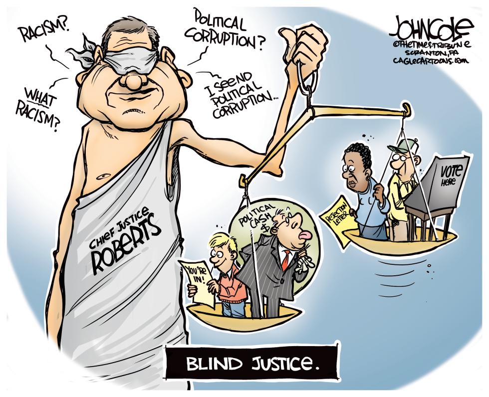  BLIND JUSTICE ROBERTS by John Cole