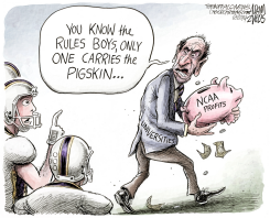 NCAA PROFITS  by Adam Zyglis