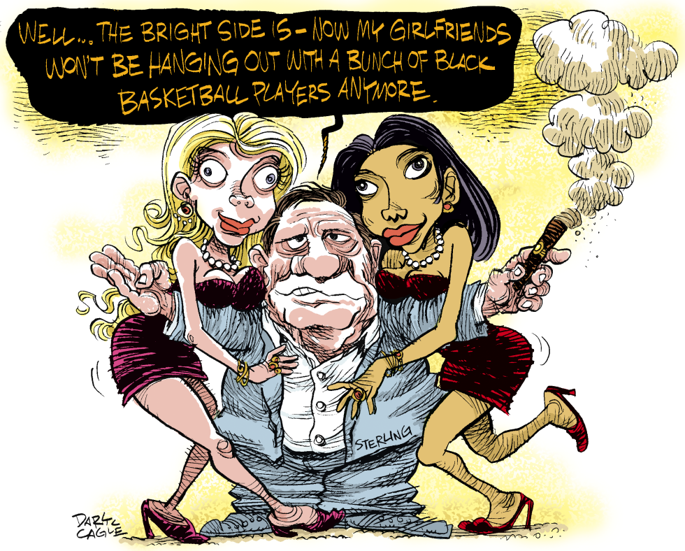  DONALD STERLING AND HIS GIRLFRIENDS by Daryl Cagle