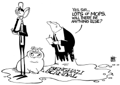 BENGHAZI MESS, B/W by Randy Bish