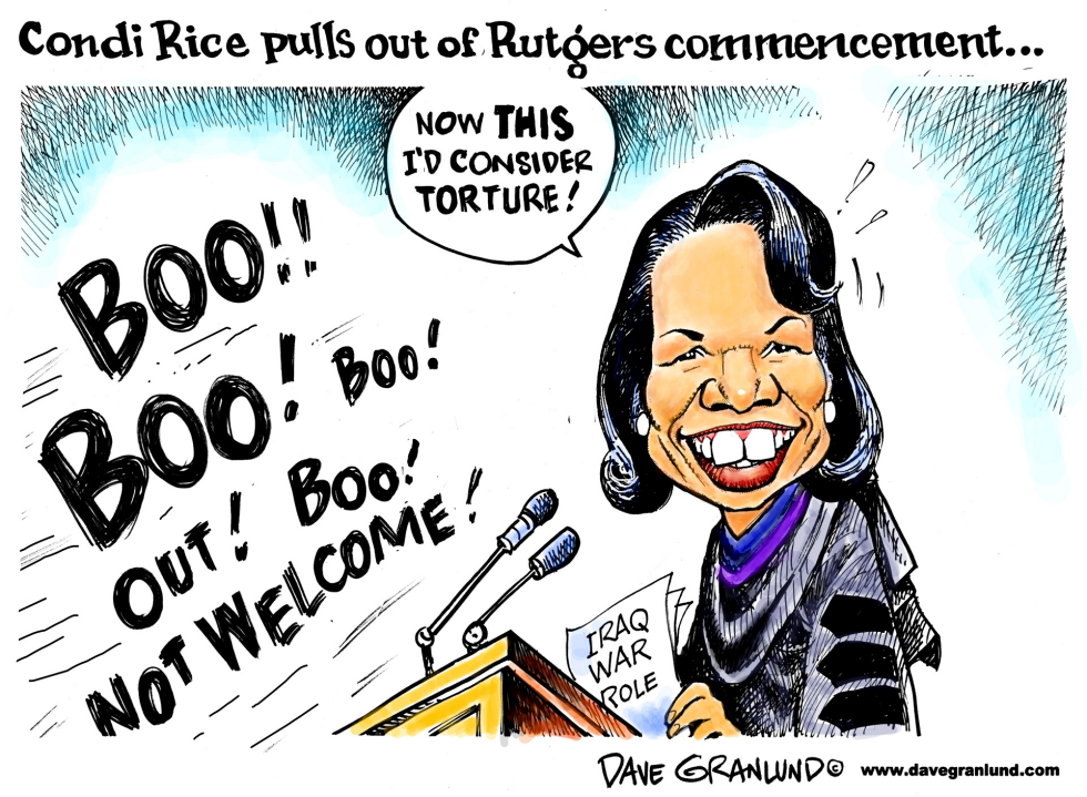 Condi Rice and Rutgers grads
