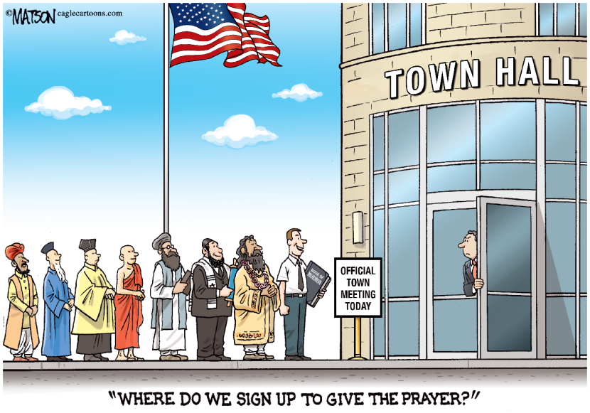 Supreme Court Permits Prayer At Town Meetings-COLOR