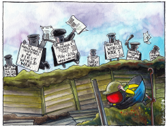 FIRST WORLD WAR MEDIA FRENZY by Iain Green