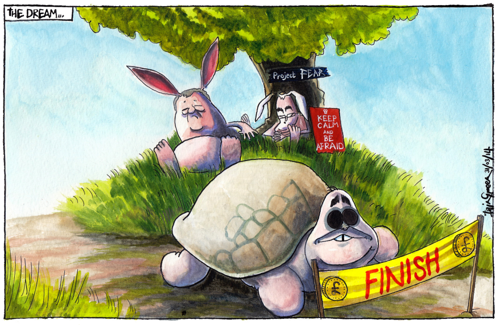 SCOTTISH REFERENDUM HARE AND THE TORTOISE RACE