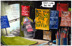 JUSTINE GREENINGS SCOTTISH INDEPENDENCE FEARS by Iain Green