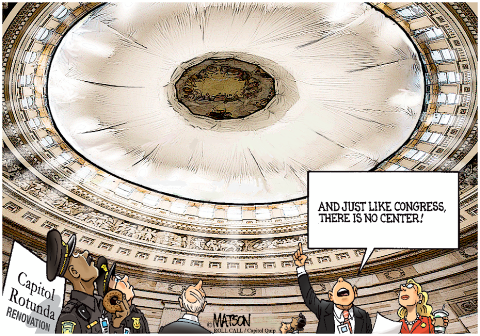 Giant Donut Installed for US Capitol Rotunda Renovation-COLOR