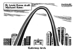 RAMS SIGN MICHAEL SAM by Jimmy Margulies