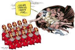 GOD PICKS A NEW POPE  by Daryl Cagle