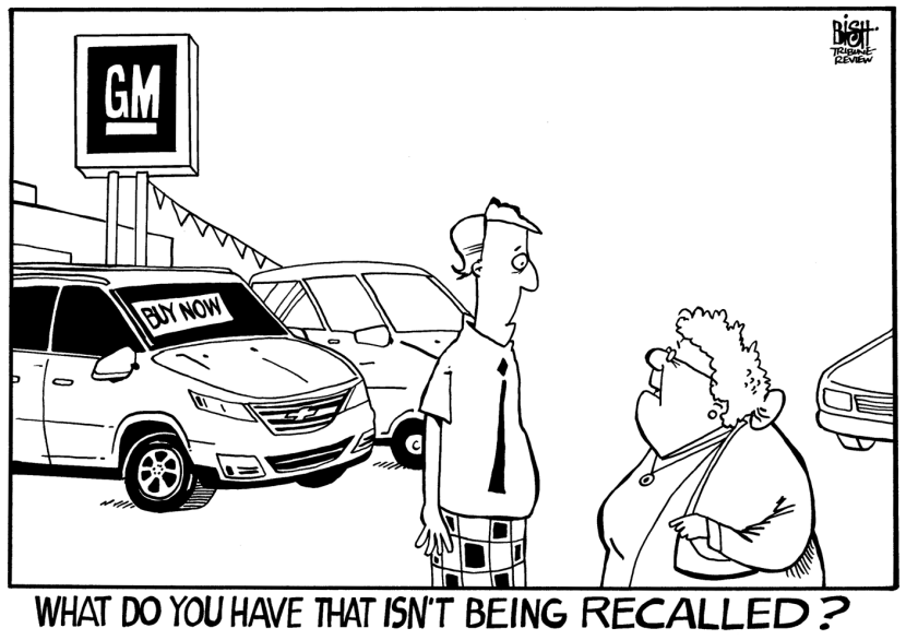 GM RECALL, B/W