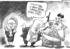 HILLARY'S BRAIN by Pat Bagley